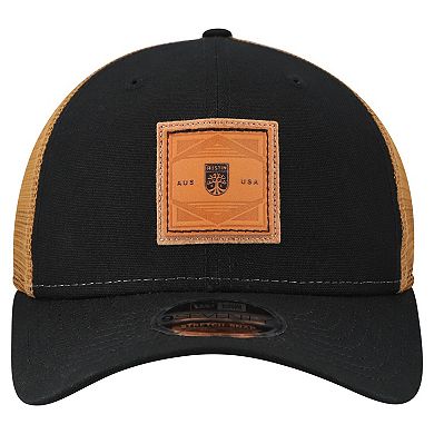 Men's New Era Black Austin FC Debossed Logo 9SEVENTY Stretch Snap Adjustable Hat