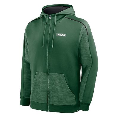 Men's Fanatics Green New York Jets Checkdown Pass Full-Zip Hoodie