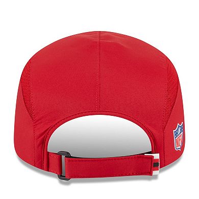 Men's New Era Scarlet San Francisco 49ers 2025 Sideline Runner Adjustable Hat