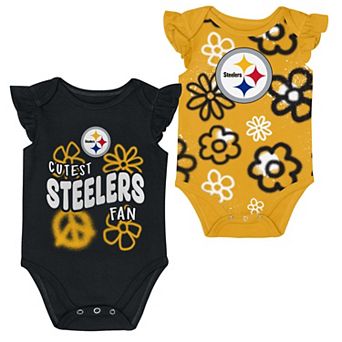 Girls Newborn & Infant Outerstuff Pittsburgh Steelers The Sunshine Two-Piece Bodysuit Set
