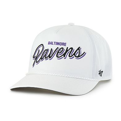 Men's '47 White Baltimore Ravens Brrr Fairway Hitch Adjustable Hat