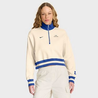 Women's Nike Tan Duke Blue Devils Legacy Half-Zip Sweatshirt