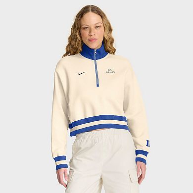 Women's Nike Tan Duke Blue Devils Legacy Half-Zip Sweatshirt