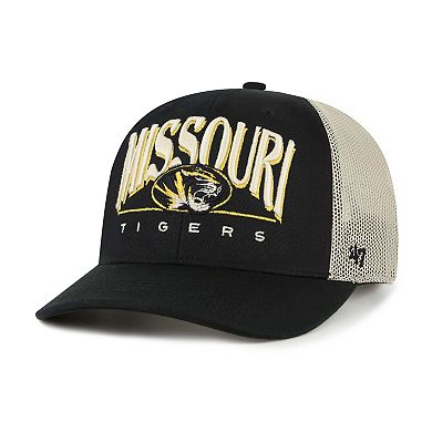Men's '47 Black Missouri Tigers Arid Adjustable Trucker Hat