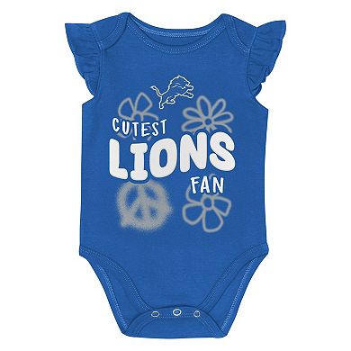 Girls Newborn & Infant Outerstuff Detroit Lions The Sunshine Two-Piece Bodysuit Set