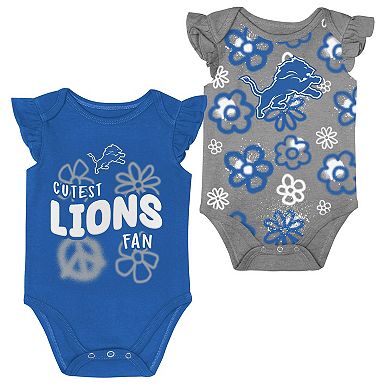 Girls Newborn & Infant Outerstuff Detroit Lions The Sunshine Two-Piece Bodysuit Set
