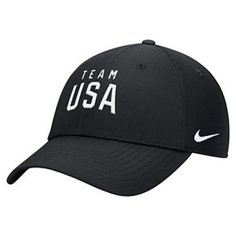 Men's Nike Black Team USA On-Field Club Ripstop Dri-FIT Adjustable Hat