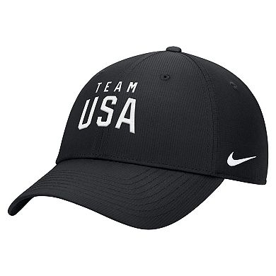 Men's Nike Black Team USA On-Field Club Ripstop Dri-FIT Adjustable Hat