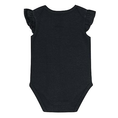 Girls Newborn & Infant Outerstuff Black/Orange Cincinnati Bengals The Sunshine Two-Piece Bodysuit Set