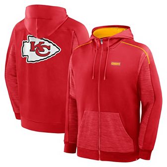 Men's Fanatics Red Kansas City Chiefs Checkdown Pass Full-Zip Hoodie