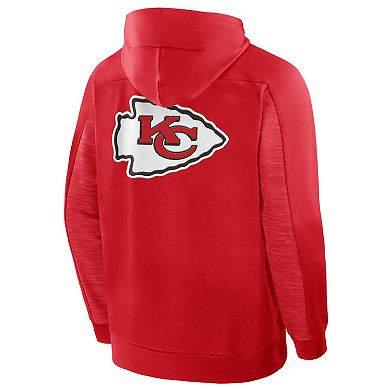 Men's Fanatics Red Kansas City Chiefs Checkdown Pass Full-Zip Hoodie