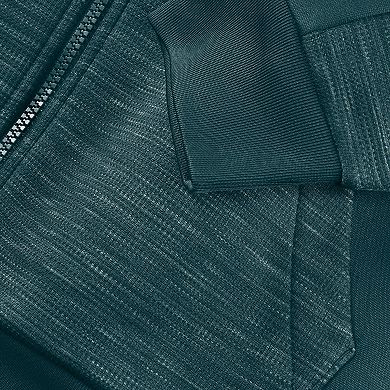 Men's Fanatics Midnight Green Philadelphia Eagles Checkdown Pass Full-Zip Hoodie