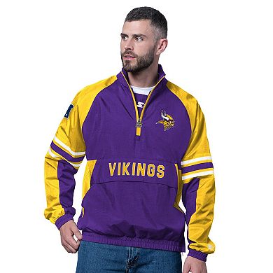 Men's Starter Purple Minnesota Vikings Prospect Half-Zip Pullover