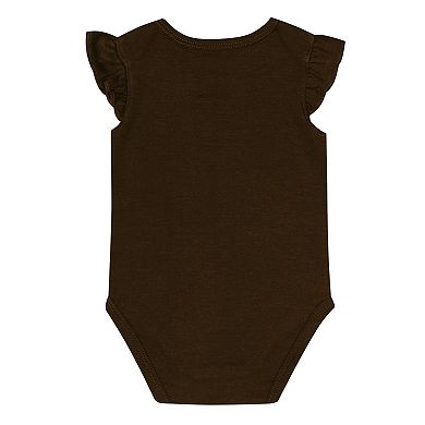 Girls Newborn & Infant Outerstuff Brown/Orange Cleveland Browns The Sunshine Two-Piece Bodysuit Set