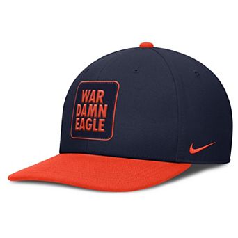 Men's Nike Navy/Orange Auburn Tigers 2025 Sideline Campus Pro Local Snapback Hat
