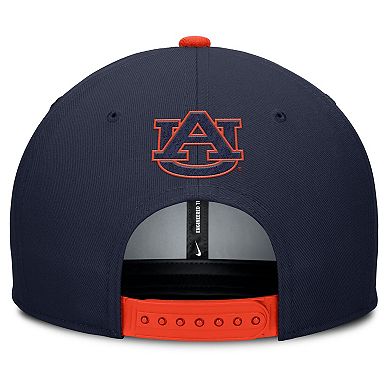 Men's Nike Navy/Orange Auburn Tigers 2025 Sideline Campus Pro Local Snapback Hat