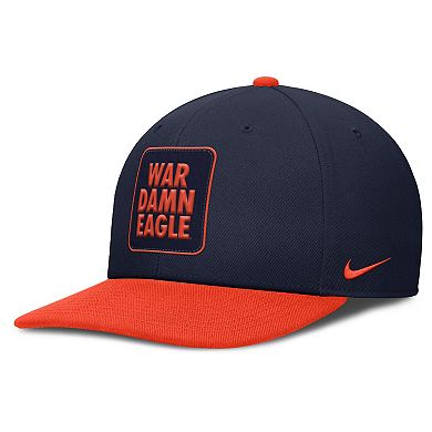 Men's Nike Navy/Orange Auburn Tigers 2025 Sideline Campus Pro Local Snapback Hat