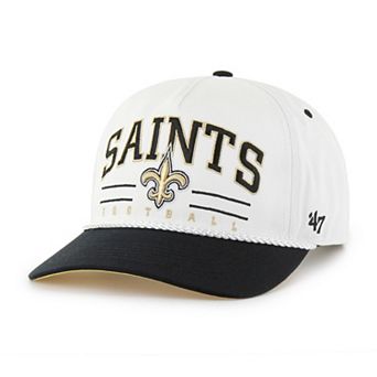 Men's '47 White/Black New Orleans Saints Roscoe Two-Toned Hitch Adjustable Hat