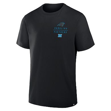 Men's Fanatics Black Carolina Panthers Passing Pocket Legacy T-Shirt