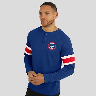 Men's Darius Rucker Collection by Fanatics Royal Chicago Cubs Waffle-Knit Raglan Long Sleeve Henley T-Shirt