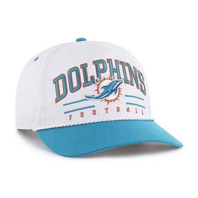 Men's '47 White/Aqua Miami Dolphins Roscoe Two-Toned Hitch Adjustable Hat