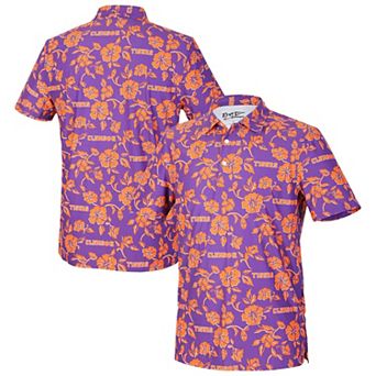 Men's Reyn Spooner Purple Clemson Tigers Pua Performance Polo