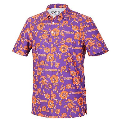Men's Reyn Spooner Purple Clemson Tigers Pua Performance Polo
