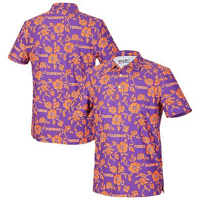 Men's Reyn Spooner Purple Clemson Tigers Pua Performance Polo