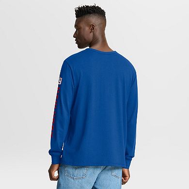Men's Fanatics Royal New York Giants Hometown Sweep Legacy Long Sleeve T-Shirt