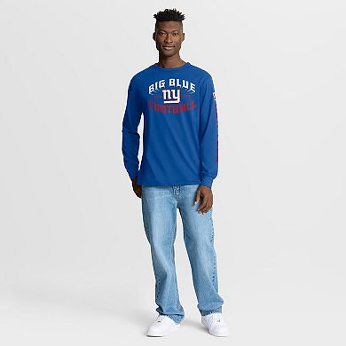 Men's Fanatics Royal New York Giants Hometown Sweep Legacy Long Sleeve T-Shirt