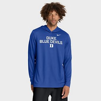 Men's Nike Royal Duke Blue Devils 2025 Sideline Performance Long Sleeve Hoodie T-Shirt