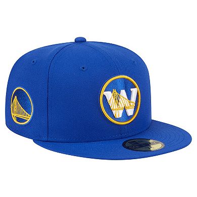 Men's New Era Royal Golden State Warriors Deceptor 59FIFTY Fitted Hat