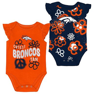 Girls Newborn & Infant Outerstuff Denver Broncos The Sunshine Two-Piece Bodysuit Set