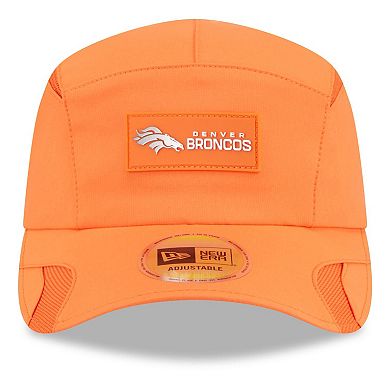 Men's New Era Orange Denver Broncos 2025 Sideline Runner Adjustable Hat