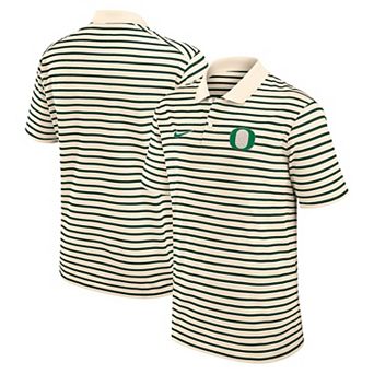 Men's Nike Tan Oregon Ducks Solid Foundation Striped Performance Polo