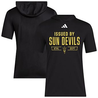 Men's adidas Black Arizona State Sun Devils 2025 AREOREADY Sideline Training Hooded T-Shirt