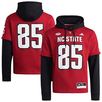 Men's adidas Red NC State Wolfpack Jersey Pullover Hoodie