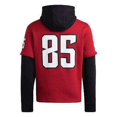 Men's adidas Red NC State Wolfpack Jersey Pullover Hoodie