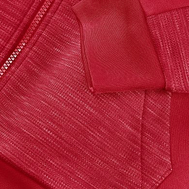 Men's Fanatics Scarlet San Francisco 49ers Checkdown Pass Full-Zip Hoodie