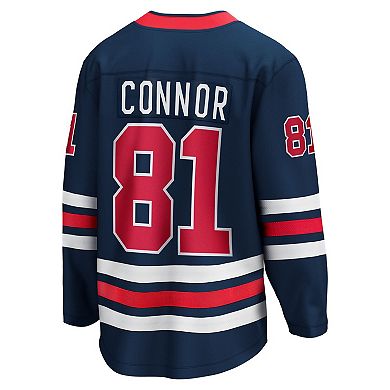 Men's Fanatics Kyle Connor Navy Winnipeg Jets Alternate Breakaway Jersey