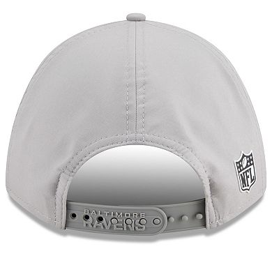 Men's New Era Gray Baltimore Ravens 2025 Sideline M-Crown 9FORTY Adjustable Hat