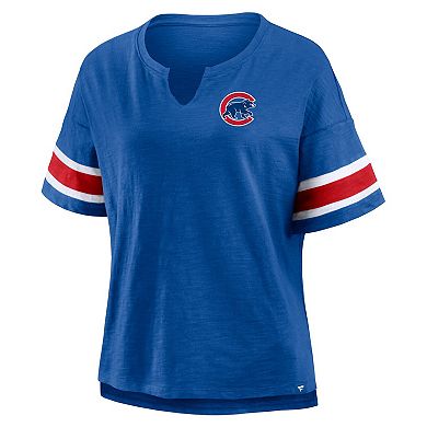 Women's Fanatics Royal Chicago Cubs Curl Route T-Shirt