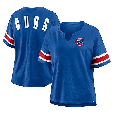 Women's Fanatics Royal Chicago Cubs Curl Route T-Shirt