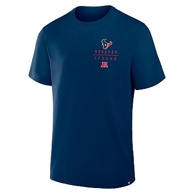 Men's Fanatics Navy Houston Texans Passing Pocket Legacy T-Shirt