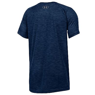 Youth Under Armour Heather Navy Navy Midshipmen Ultra Soft Rye Tech Performance T-Shirt