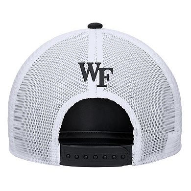 Men's Nike Black Wake Forest Demon Deacons 2025 On-Field Rise Trucker Performance Adjustable Hat