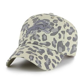 Women's '47 Gray Detroit Lions Bagheera Clean Up Adjustable Hat