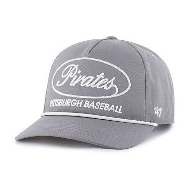 Men's '47 Gray Pittsburgh Pirates Foundational Hitch Adjustable Hat