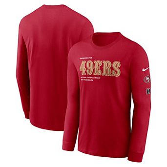 Men's Nike Scarlet San Francisco 49ers Play to Win Essential Long Sleeve T-Shirt