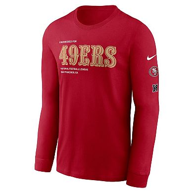 Men's Nike Scarlet San Francisco 49ers Play to Win Essential Long Sleeve T-Shirt